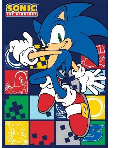 Sonic fleece plaid blauw 100 x 140 cm - polyester