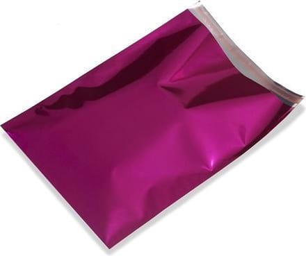 Cadeauzakjes plastic 25x33,5+3cm FUCHSIA (50 stuks)