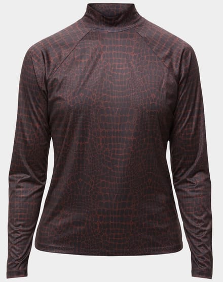 Röhnisch Addison Printed Long Sleeve - Brown Crocco - Maat M