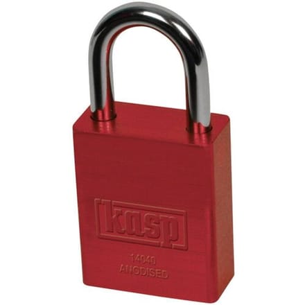 Kasp K14040REDD Hangslot 38 mm Verschillend sluitend Rood