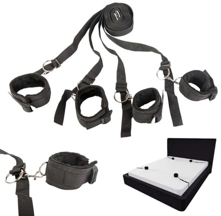 BDSM Bondage set - Handboeien - Bed Harnas Set - Verstelbaar - Pluche