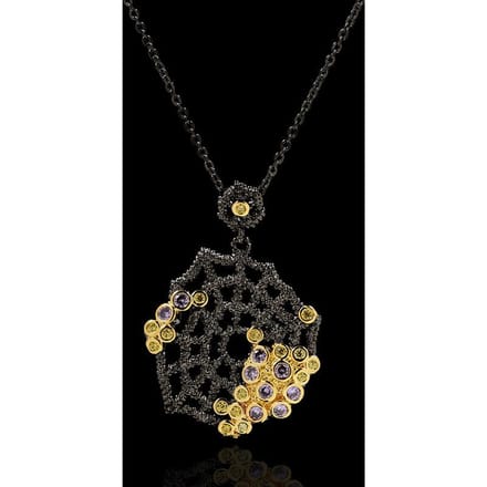 Nouveau Collier Bohème Ethnique Bicolore Noir Or black