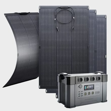 ALLPOWERS S2000 Pro Draagbaar Energiestation 2400W 1451Wh - S2000 Pro+4 stuks SF100 zonnepaneel 100W