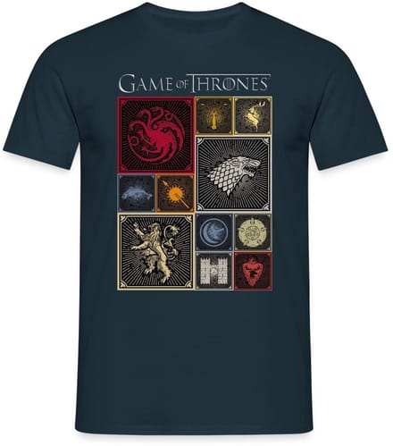 Game Of Thrones Koninkrijken Wapen Tegels T-Shirt Heren