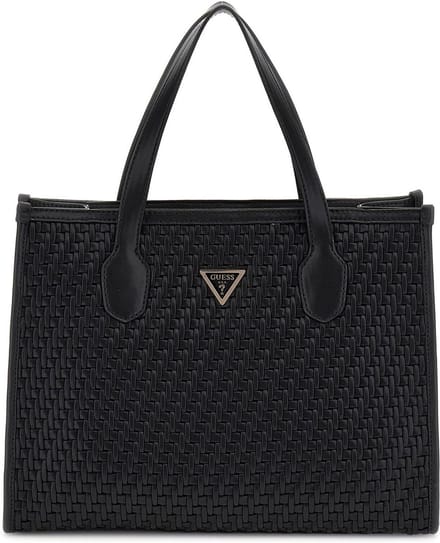 GUESS Handtas Schoudertas Silvana 2 Compartment Tote Black Zwart