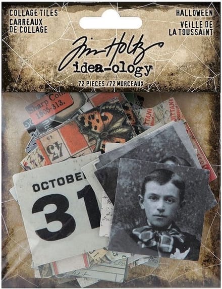Idea-ology Tim Holtz Halloween Collage Tiles (72pcs) (TH94255)