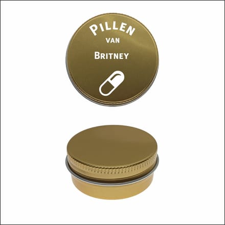Pillen Blikje Met Naam Gravering - Britney