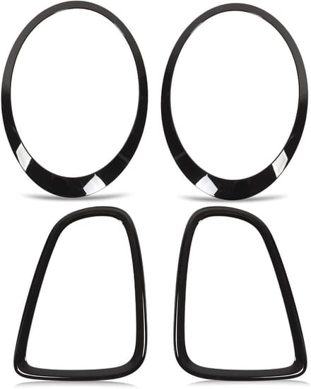 Koplamp Covers - Licht Trim - Auto Styling - Duurzaam ABS PP - 4 Stuks - Glans Zwart