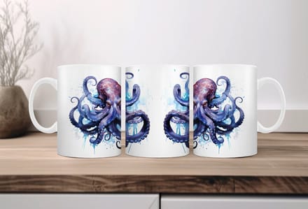 Auqarel koffiemok Octopus 2