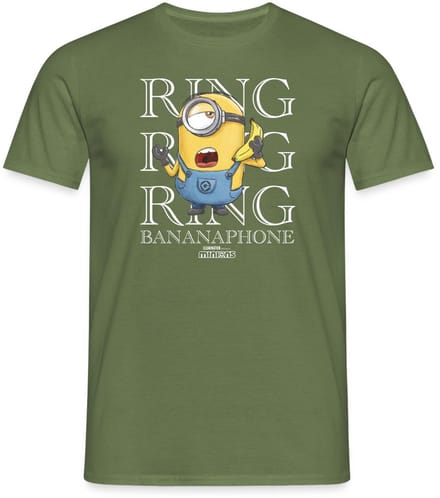 Minions Ring Bananaphone Ringen T-Shirt Heren