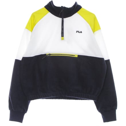 Yvonne Damessweatshirt met hoge hals en fleece met halve rits