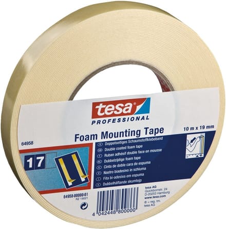Tesa Dubbelz Foamtape 64958 19mm 25M Wit