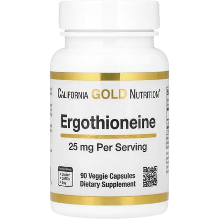 California Gold Nutrition, Ergothionéine, 25 mg, 90 gélules végétales