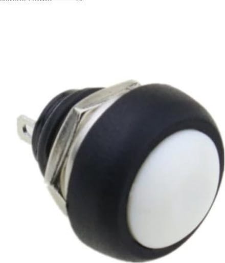 Push aan-uit Schakelaar - 1.5A 25V - Werk type: Push aan (OFF-ON) wit