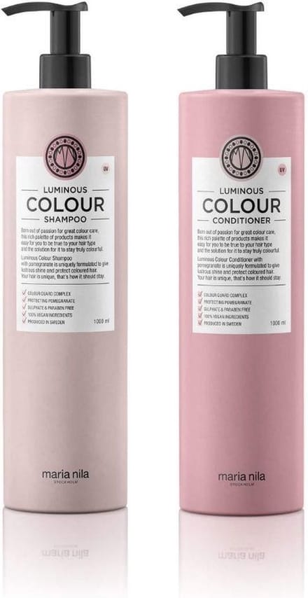 Maria Nila Luminous Colour XL Care Set (Shampoo 1000ml + Conditioner 1000ml)