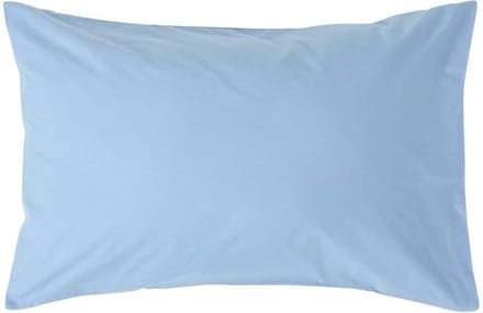 Homescapes Kussensloop 50x75 cm – Blauw – 100% Egyptisch Perkal Katoen – 200 TC