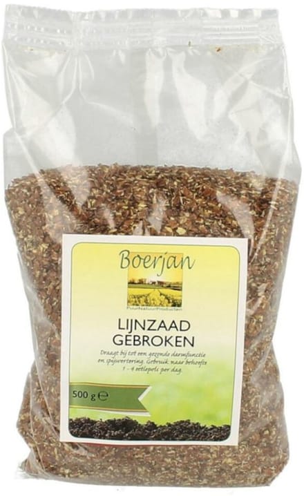 Boerjan - Lijnzaad Gebroken - 3 x 500 gr - Voordeelverpakking