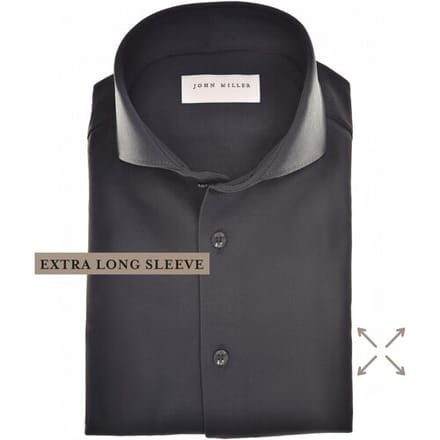 John Miller Overhemd Plain Hyperstretch Comfort Shirt Mouwlengte 7 Donker Blauw / male