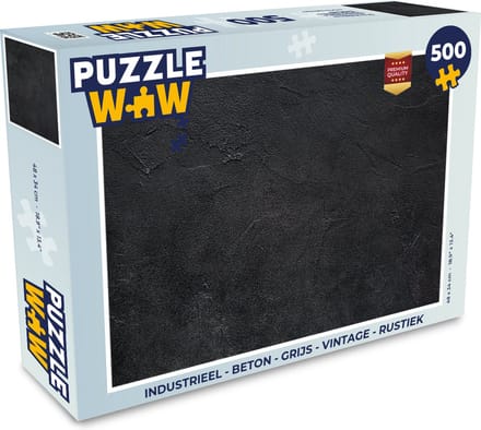 Puzzel Industrieel - Beton print - Grijs - Vintage - Rustiek - Legpuzzel - Puzzel 500 stukjes