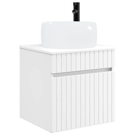 vidaXL - Wandgemonteerde - wastafelmeubel - Wit - 49 - x - 44,5 - x - 66 - cm
