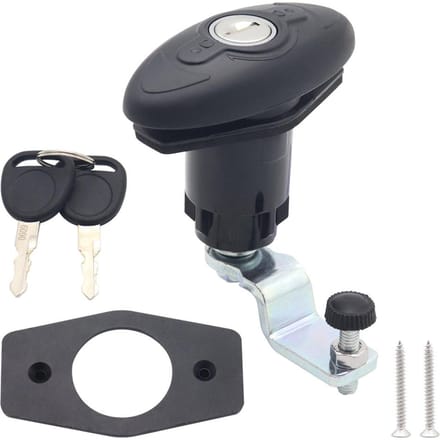 Draaibare handgreep met 2 sleutels voor camper-campercabine black