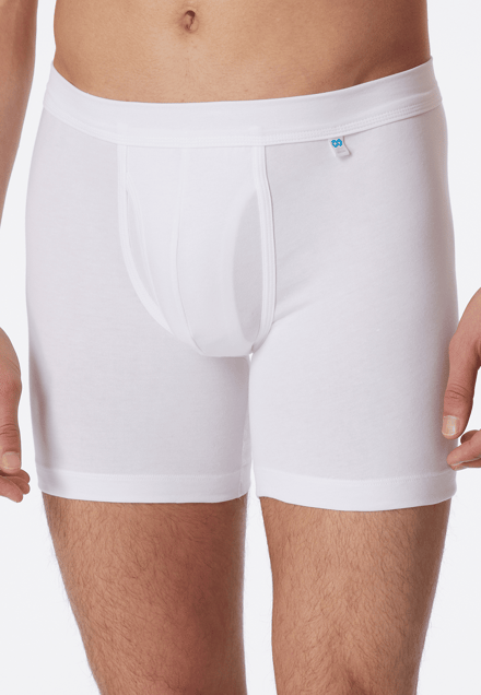 SCHIESSER Long Life Cotton shorts (1-pack) - lang met gulp - wit