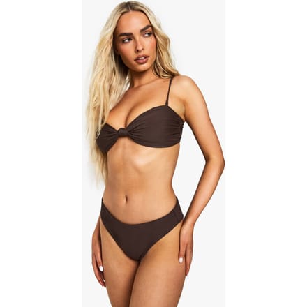 boohoo Dames Swimwear Essentials High Waist Brief | Chocoladebruin | Maat: 34