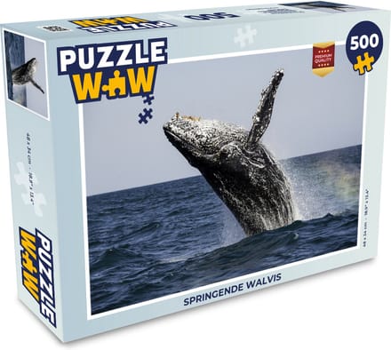 Puzzel Springende walvis - Legpuzzel - Puzzel 500 stukjes