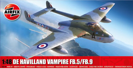 Airfix Modelbouwpakket Militaire voertuigen - 06108 De Havilland Vampire FB.5 FB.9 Plastic - 1:48 - Modelbouw