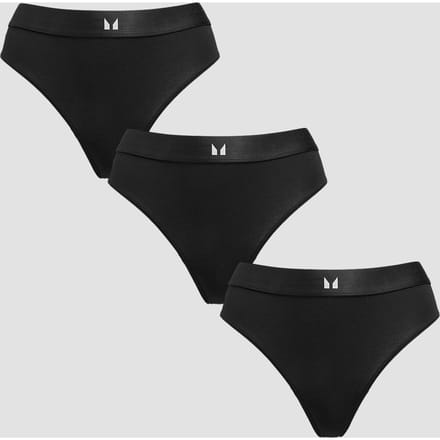 MP Women's Mid Rise Bikini Brief (3 Pack) - Black - S