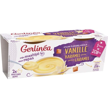 Gerlinéa Afslankpudding Vanille-Karamelsmaak 2x210 Voeding