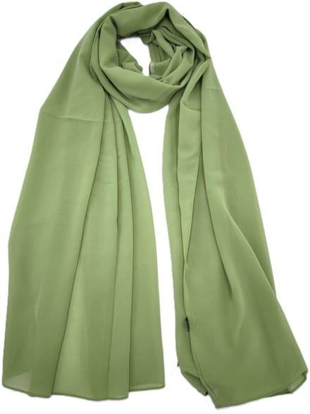 Lange dames sjaal Ditte-effen donker lime groen-omslagdoek-stola