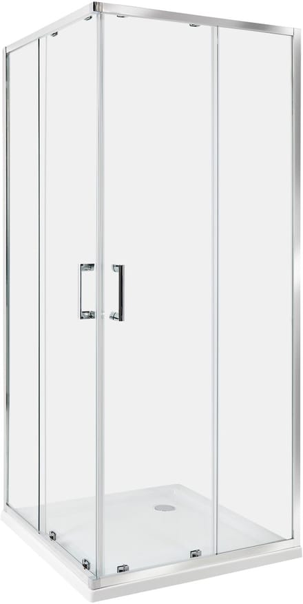 TELA - Douchecabine - Zilver - 80 x 80 x 185 cm - Veiligheidsglas