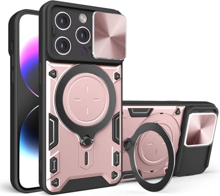 Hoesje geschikt voor Apple iPhone 16 Pro Max - Techsuit CamGuard Pro Back Cover - Roségoud