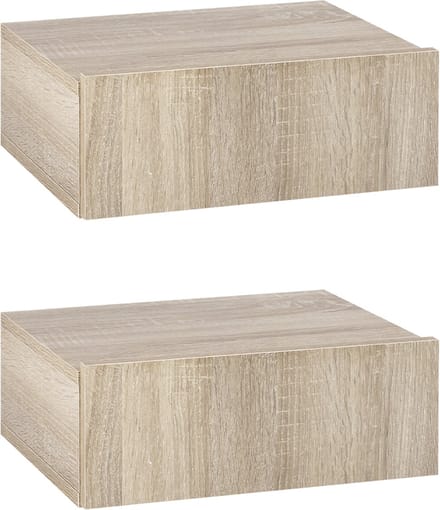 HOMCOM Nachtkastje - Spaanplaat - 40x30x15cm - Eikenhout