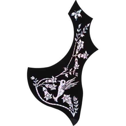 Gitaar Slagplaat Zelfklevende Sticker Zwarte Kleur Bloem Vogel Beschermer Universele Accessoires black