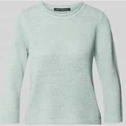 Gebreide pullover met ronde hals en 3/4-mouwen