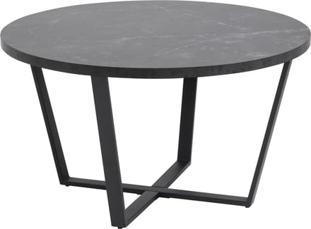 Bendt Ronde Salontafel 'Per' Zwart Marmerlook, Ø77cm
