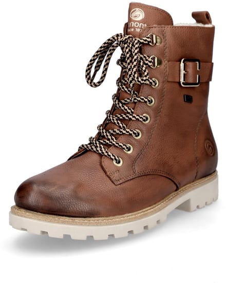 Remonte dames leren veterboot bruin