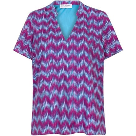 Lofty Manner T-shirt Blouse Mayra Qe07 812 Multi Wave Print Dames Maat - M
