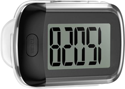 3D Stappenteller - Mini Pedometer - Dagelijkse Activiteit - Groot Digitaal Display - 65mm - Zwart