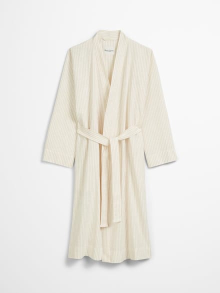 Marc O'Polo Classic Fine Stripe Kimono Dark Sand - S