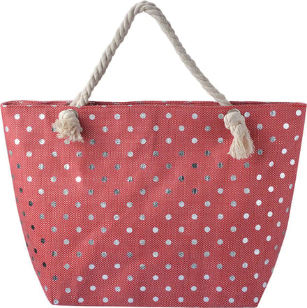 Juleeze Strandtas 56x37 cm Rood Polyester Stippen Handtas Dames