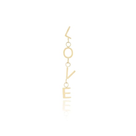 OOZOO Jewellery - Goudkleurige oorbel met L-O-V-E - SE-3034