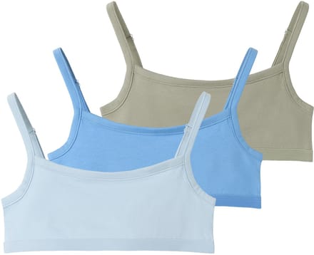 NAME IT - TKFSHORT STRAP TOP 3P SOLID NOOS - Meisjes - Onderhemden