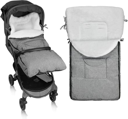 Voetenzak Kinderwagen - Baby Slaapzak - Warmte Buiten - Universele Compatibiliteit - 32x23x13 cm - Grijs