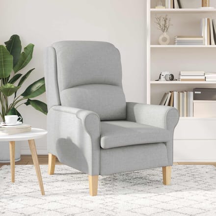 vidaXL - Fauteuil - Wolken - grijs - Stof