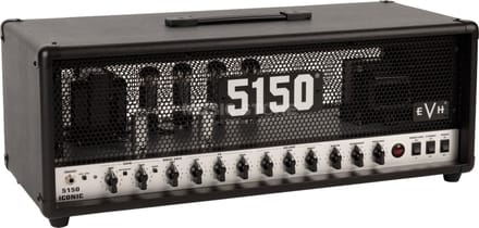 EVH 5150 Iconic Series 80W Head Black buizen gitaarversterker top