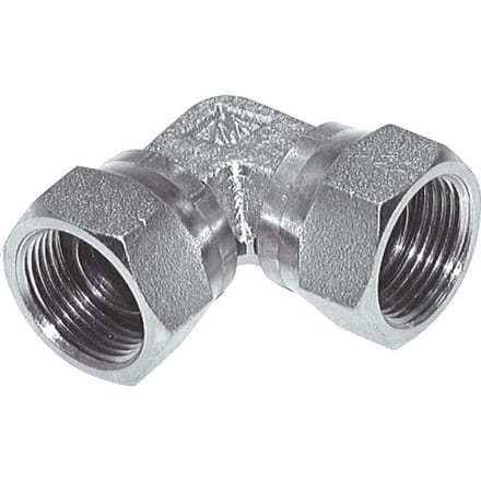 90° L-Koppeling G2'' Binnendraad Hoge Druk Staal 60° Conus 75bar Hydrauliek - F2F52