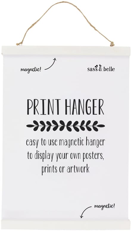 Houten ophangsysteem voor posters wit - Sass & Belle
